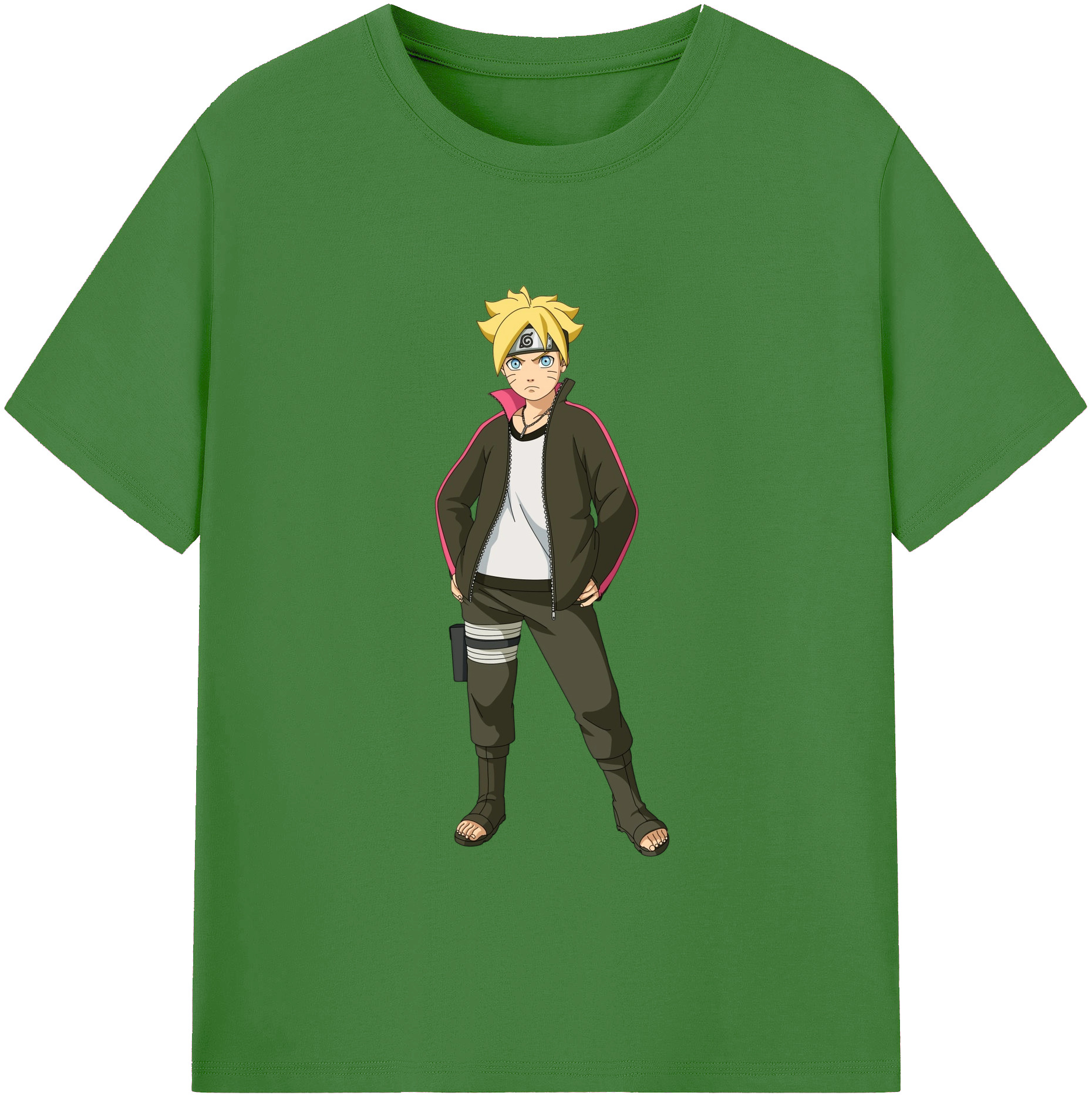 （画像用） NARUTO -ナルト- うずまき ボルト Uzumaki Boruto レディースカジュアルプリントTシャツ（綿100％）